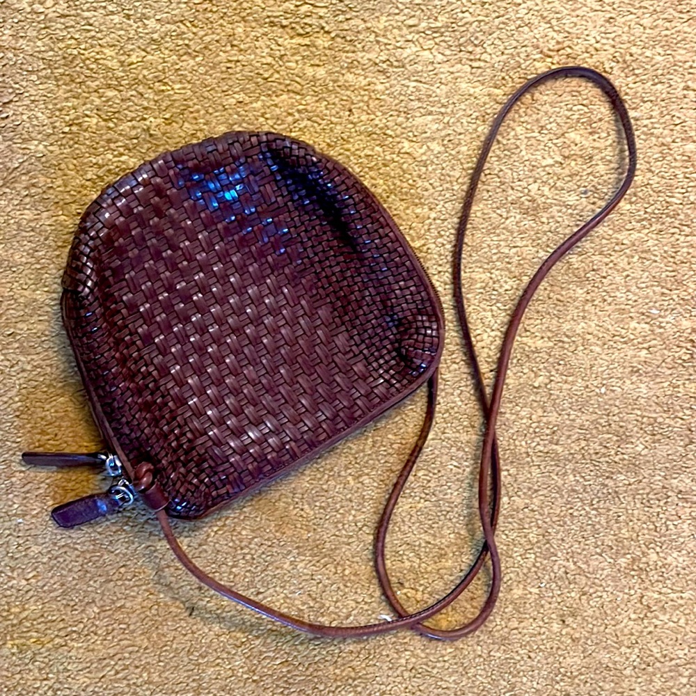 Vintage woven leather CEM purse